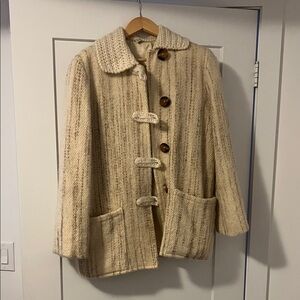 Handmade Cream Knit Coat